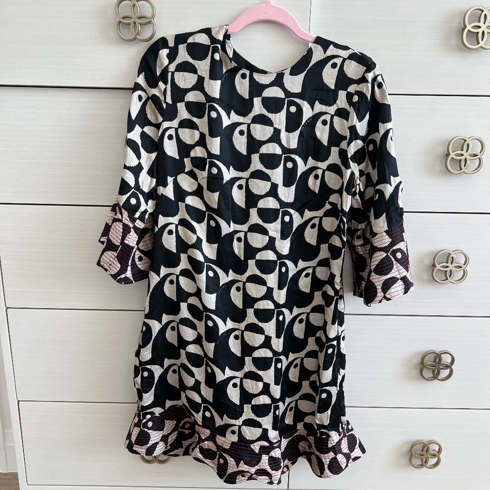 NWT Farm Rio x Anthropologie Geo Toucan Mini Dress SIZE M